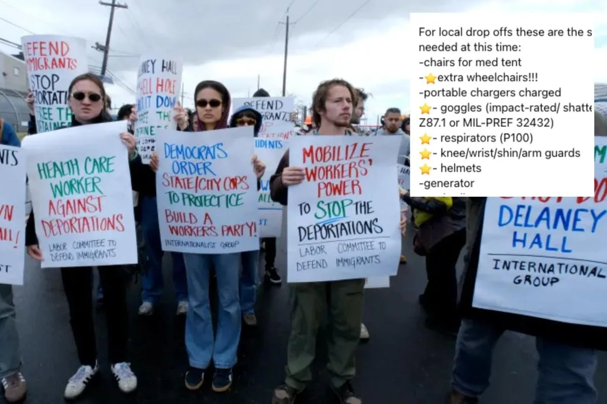 Anti-ICE Protesters Raise Funds for Riot Gear and Military-Grade Goggles in Newark