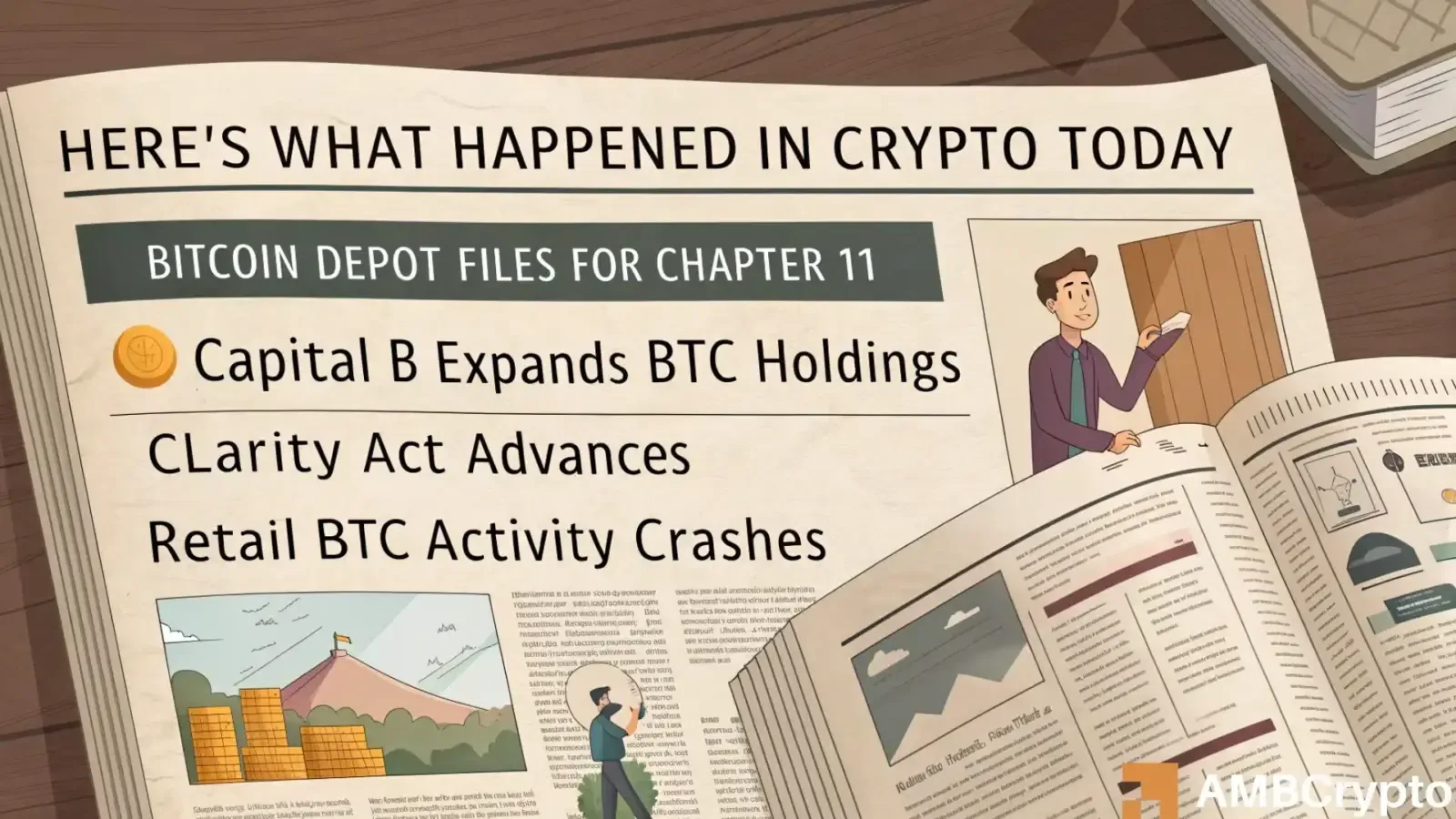 Bitcoin Depot Files for Chapter 11 as Capital B Expands BTC Holdings Amid Slumping Retail Activity