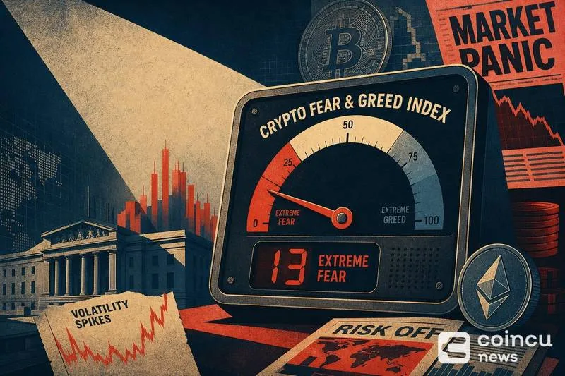 Crypto Fear & Greed Index Plummets to 13 Amid Rising Market Panic