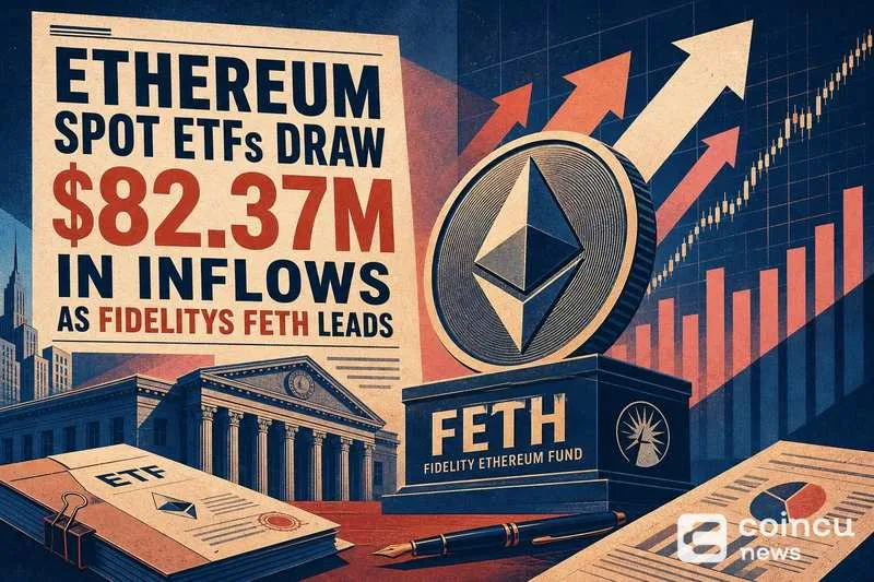 Fidelity’s Ethereum Spot ETF Leads $82 Million Inflow in U.S. Market