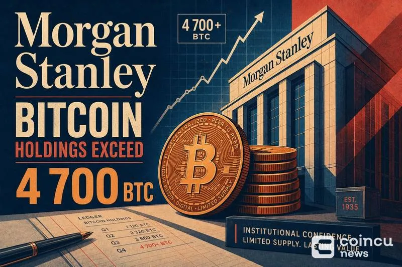 Morgan Stanley Surpasses 4,700 BTC in Expanding Institutional Crypto Exposure
