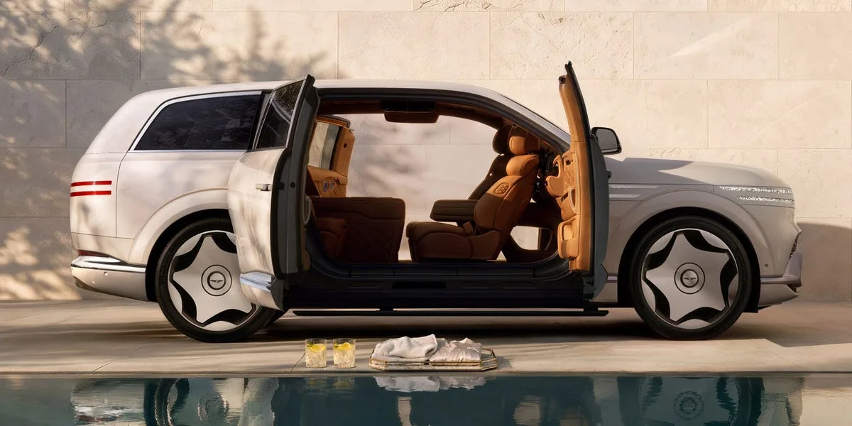 Genesis Unveils GV90, a Flagship Electric SUV with Luxurious Coach Doors and Heated Wood Floors